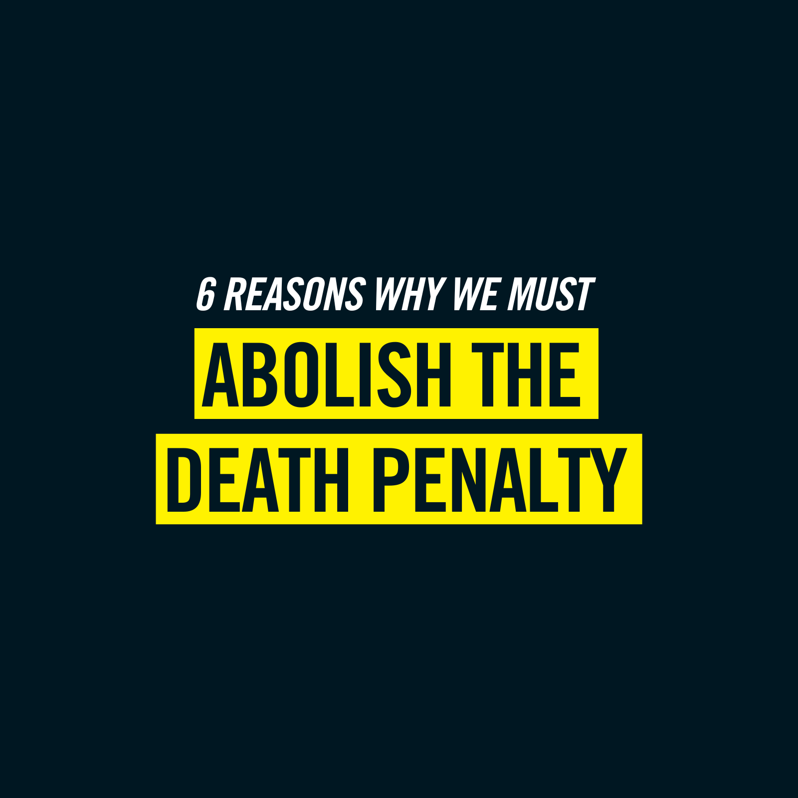 Why we re working to end the death penalty